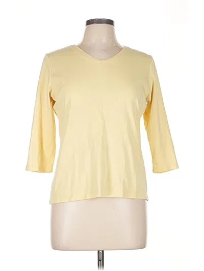 Pre-owned L.l.bean 3/4 Sleeve T-shirt In Yellow