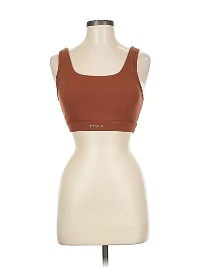 Pre-owned P'tula Sports Bra In Brown