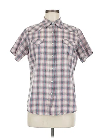 Pre-owned Wrangler Jeans Co Short Sleeve Button Down Shirt In Gray