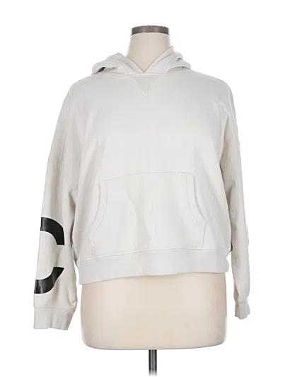 Pre-owned Calvin Klein Performance Pullover Hoodie In White