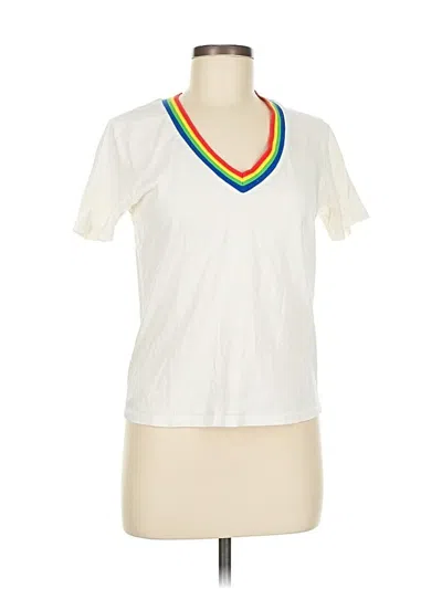 Pre-owned Design Lab Lord & Taylor Short Sleeve T-shirt In White