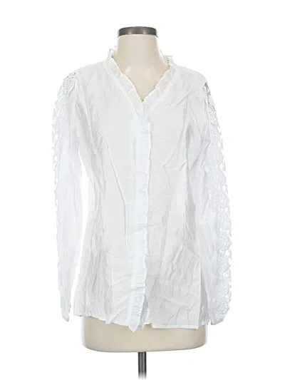 Coco + Carmen Long Sleeve Blouse In White