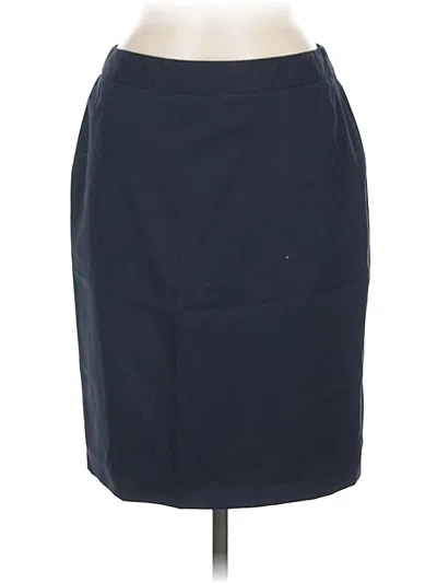 Pre-owned Brooks Brothers 346 Wool Skirt In Blue