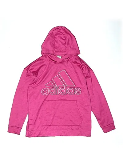 Pre-owned Adidas Originals Kids' Pullover Hoodie In Pink