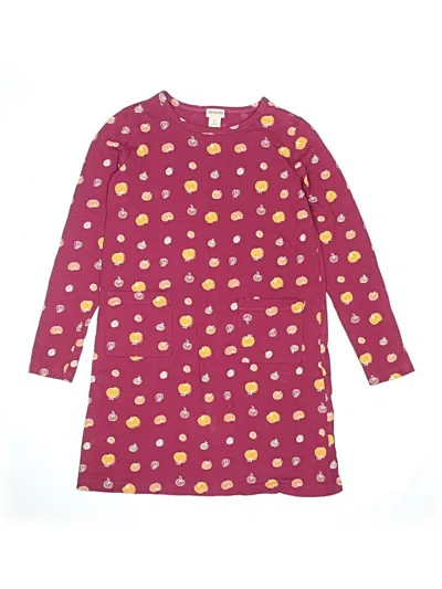 Pre-owned Crewcuts Outlet Kids' Dress In Burgundy