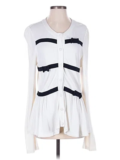 Pre-owned Red Valentino Cardigan Sweater In White