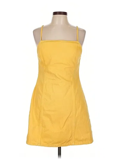 Pre-owned Bdg Casual Dress In Yellow