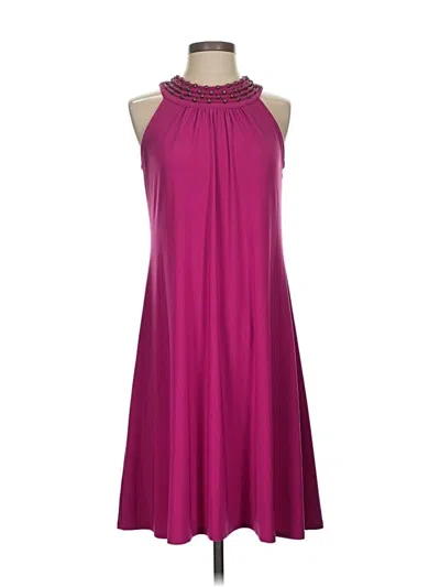 Pre-owned Roz & Ali Cocktail Dress In Burgundy