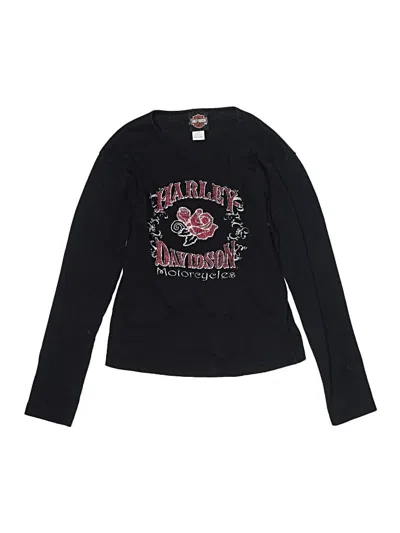 Pre-owned Harley Davidson Kids'  Long Sleeve T-shirt In Black