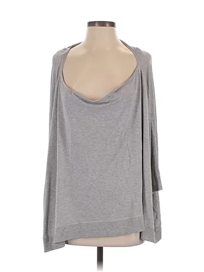 Pre-owned Beyond Yoga Long Sleeve Top Gray Cowl Neck Tops