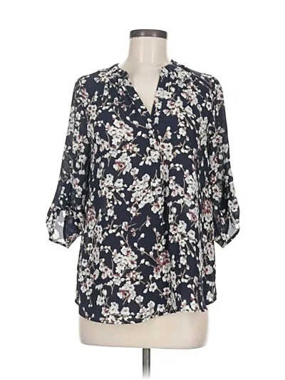 Pre-owned Sienna Sky 3/4 Sleeve Blouse In Blue