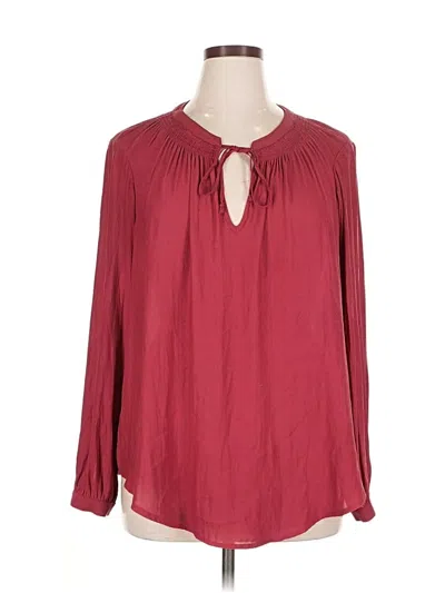 Pre-owned Torrid Long Sleeve Blouse In Burgundy
