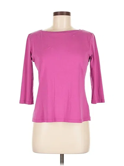 Pre-owned Talbots 3/4 Sleeve T-shirt In Pink