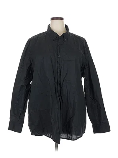 Pre-owned Norma Kamali Long Sleeve Button Down Shirt In Black