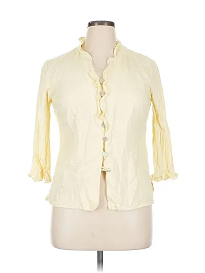 Pre-owned Chadwicks 3/4 Sleeve Button Down Shirt In White