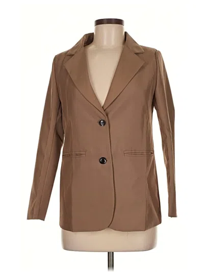 Pre-owned Fashion Blazer Jacket In Brown