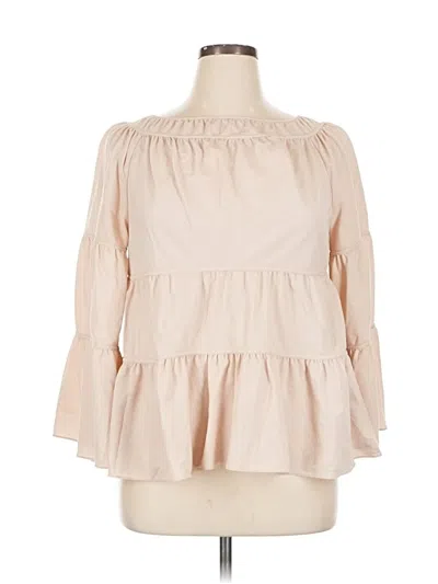 Pre-owned Rebecca Taylor 3/4 Sleeve T-shirt In Brown