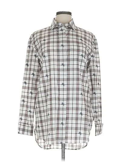 Pre-owned Burberry Long Sleeve Button Down Shirt In Brown