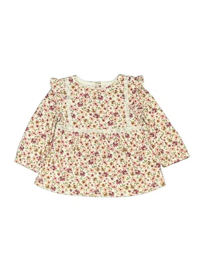 Pre-owned Baby B'gosh Babies' 3/4 Sleeve Blouse In White