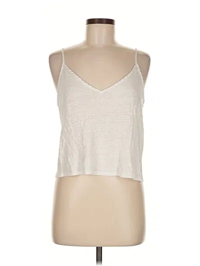 Pre-owned Zara Tank Top Ivory Halter Neckline Tops In White