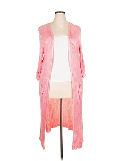 Pre-owned Ashley Stewart Cardigan Sweater In Pink