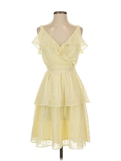 Pre-owned Gal Meets Glam Cocktail Dress In Yellow