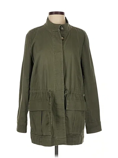 Pre-owned Jjill Coat In Green