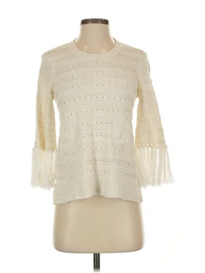 Pre-owned Nic + Zoe Pullover Sweater In White