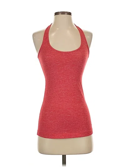 Pre-owned Lululemon Athletica Tank Top Red Halter Neckline Tops