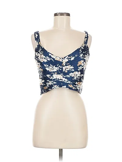Pre-owned Abercrombie & Fitch Sleeveless Top Blue Sweetheart Neckline Tops