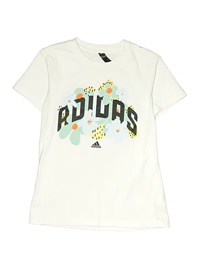 Pre-owned Adidas Originals Kids' Short Sleeve T-shirt In White