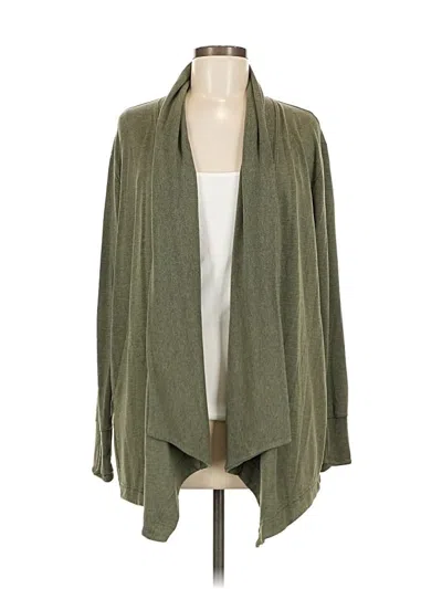Pre-owned Athleta Cardigan Sweater In Green
