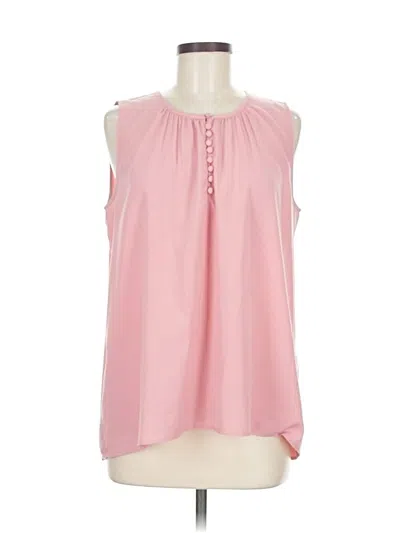 Pre-owned Ann Taylor Sleeveless Blouse In Pink