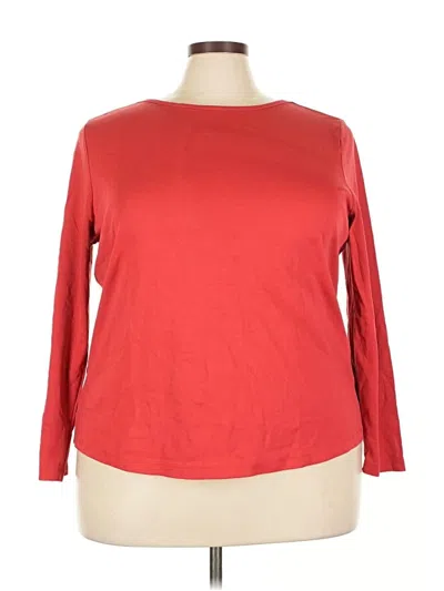 Pre-owned L.l.bean 3/4 Sleeve T-shirt In Red