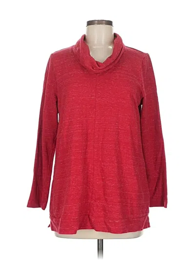 Pre-owned Jjill Pullover Sweater In Red