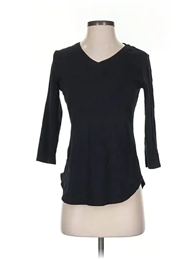 Pre-owned Isaac Mizrahi Live 3/4 Sleeve T-shirt In Black