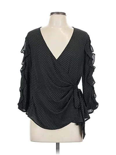New York And Company 3/4 Sleeve Blouse In Black