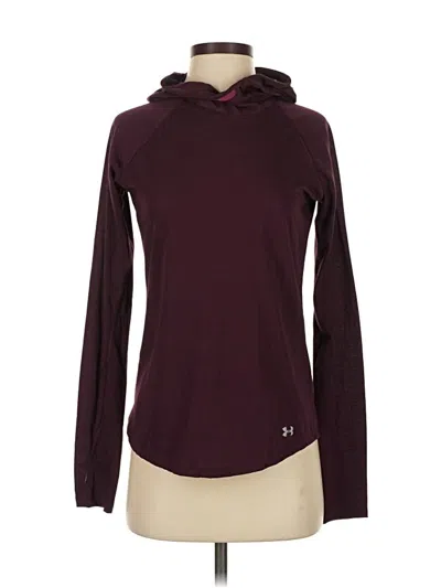 Pre-owned Under Armour Pullover Hoodie In Burgundy