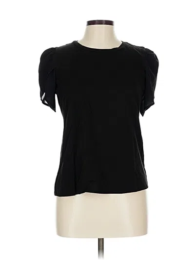 Pre-owned Michael Michael Kors Short Sleeve Top Black Keyhole Neckline Tops