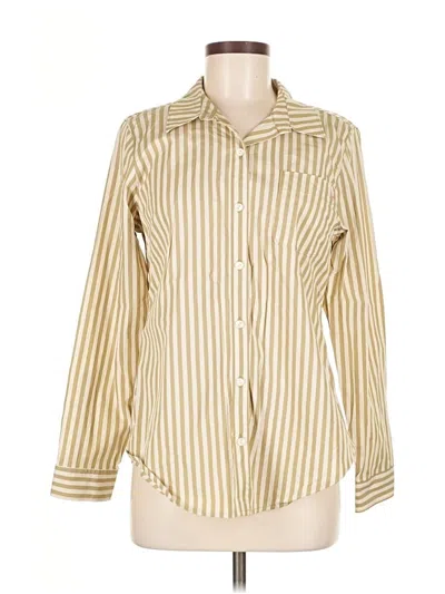 Pre-owned Spartina 449 Long Sleeve Button Down Shirt In Gold