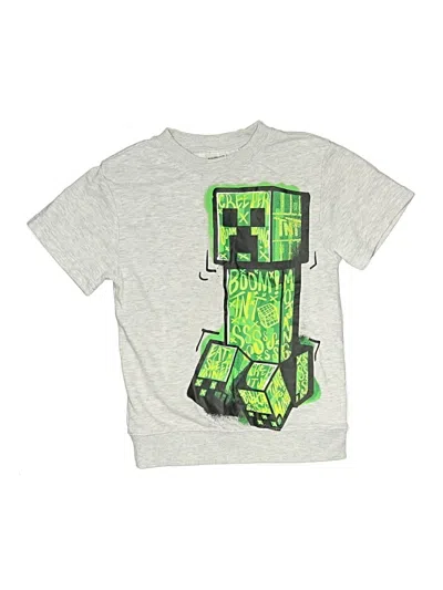 Pre-owned Minecraft Kids' Short Sleeve T-shirt In Silver