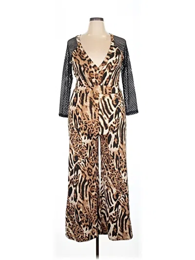 Pre-owned Assorted Brands Jumpsuit In Brown