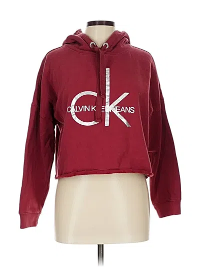 Pre-owned Calvin Klein Jeans Est.1978 Calvin Klein Jeans Pullover Hoodie In Burgundy