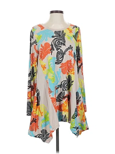 Pre-owned Logo By Lori Goldstein Long Sleeve T-shirt In Silver