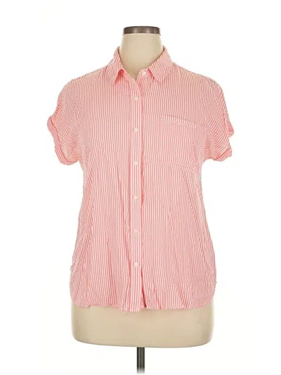 Pre-owned Cosmic Blue Love Short Sleeve Blouse In Pink