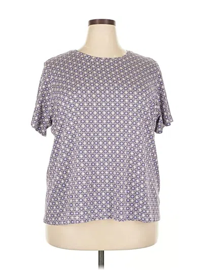 Pre-owned Lands' End Short Sleeve T-shirt In Purple