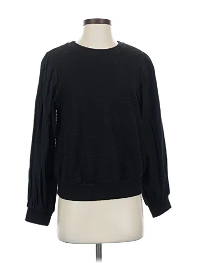 Pre-owned Porridge Long Sleeve Top Black Crew Neck Tops