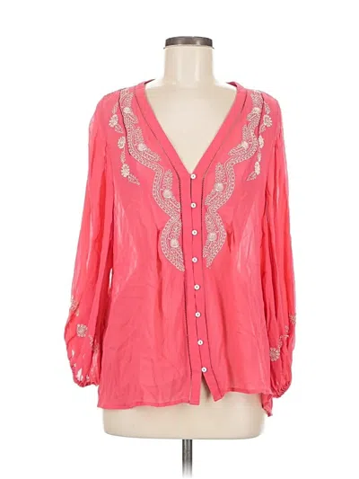 Pre-owned Joie 3/4 Sleeve Blouse In Pink