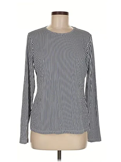 Pre-owned Lands' End Long Sleeve Blouse In Black