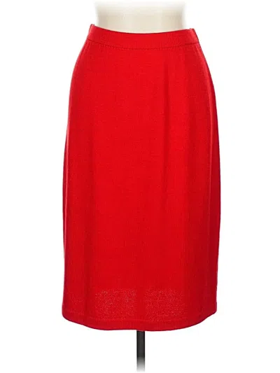 Pre-owned St. John Collection By Marie Gray Formal Skirt In Red